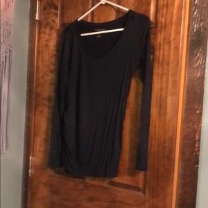 Maternity long sleeve shirt navy